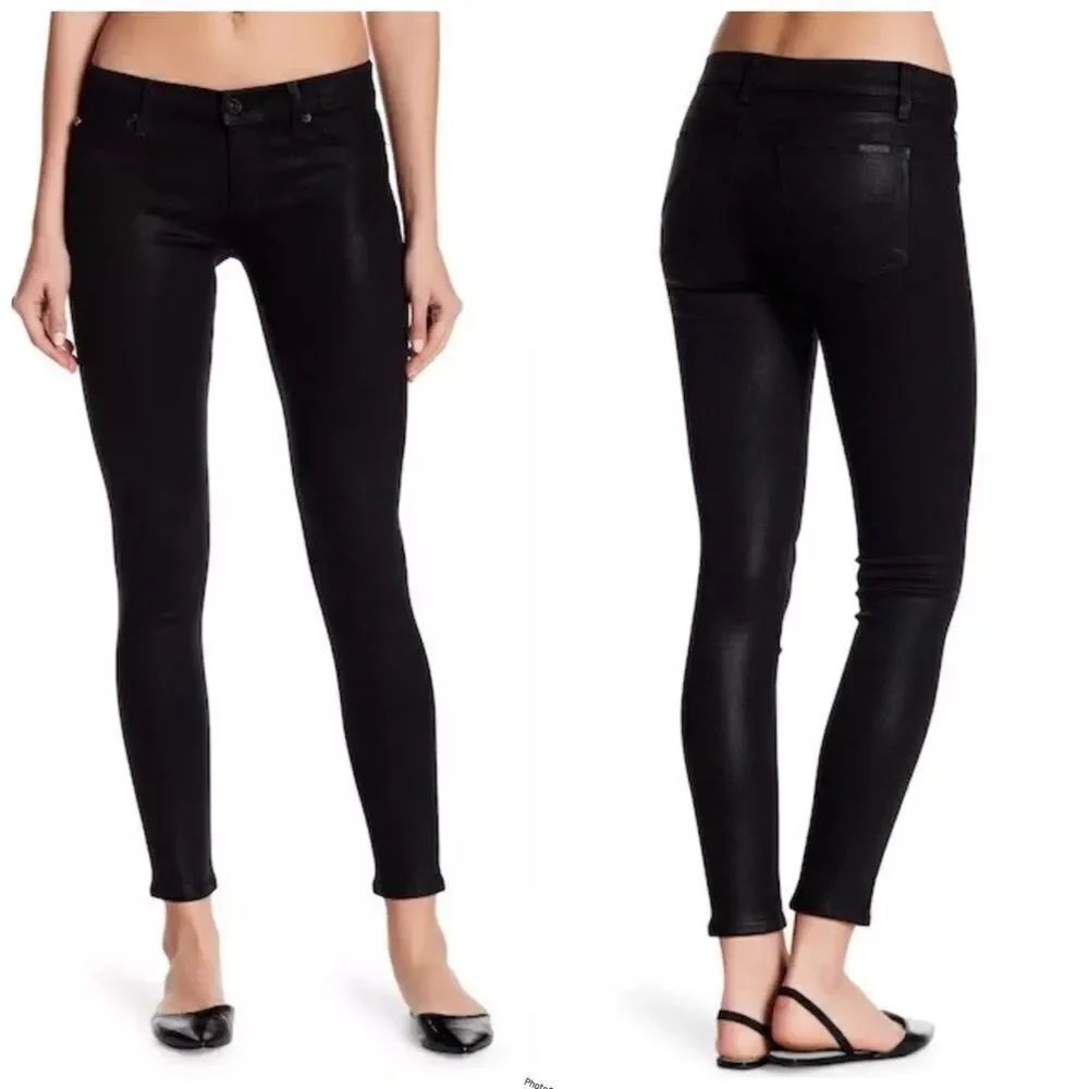 Revolve Hudson Noir Coated Krista Super Skinny in Black With A Shine